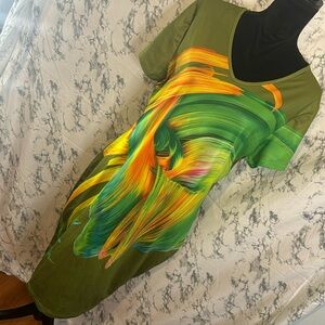 Abstract printed dress